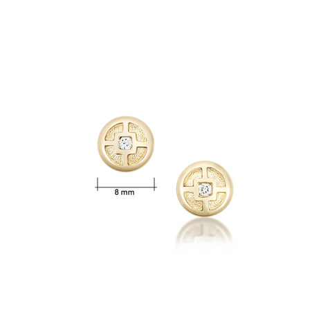 Mine Howe Petite Diamond Stud Earrings in 9ct Yellow Gold