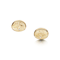 Skyran 'She' Diamond Stud Earrings in 9ct Yellow Gold by Sheila Fleet Jewellery