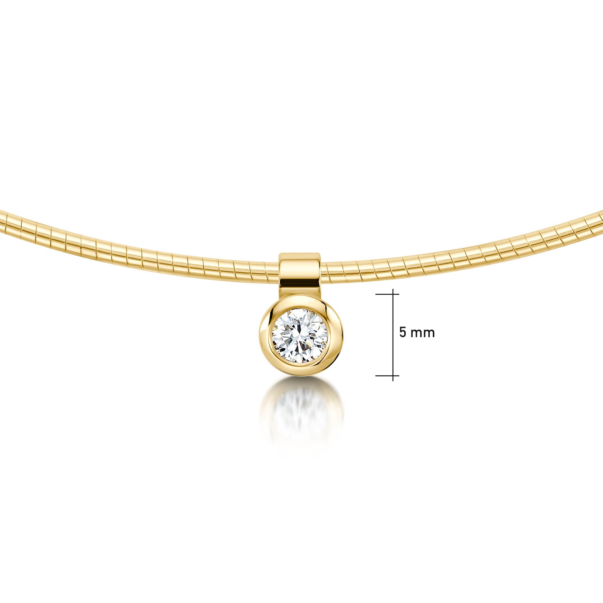 Small Diamond Solitaire Necklace in 9ct Yellow Gold – Sheila Fleet ...