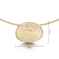 Skyran ‘She’ Diamond Necklace in 9ct Yellow Gold by Sheila Fleet Jewellery