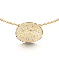 Skyran ‘She’ Diamond Necklace in 9ct Yellow Gold by Sheila Fleet Jewellery