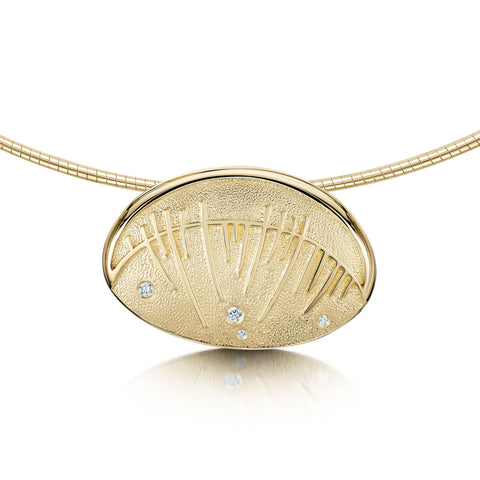 Skyran ‘Heaven’ Diamond Dress Necklace in 9ct Yellow Gold by Sheila Fleet Jewellery