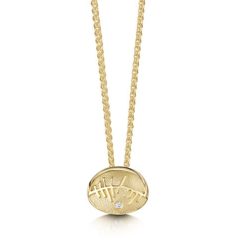 Skyran ‘She’ Small Pendant Necklace in 9ct Yellow Gold by Sheila Fleet Jewellery