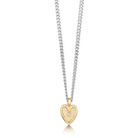Secret Hearts Diamond Pendant Necklace in 9ct Yellow Gold by Sheila Fleet Jewellery