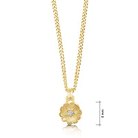 Primula Scotica Petite Diamond Pendant in 9ct Yellow Gold by Sheila Fleet Jewellery