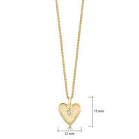 Secret Hearts Diamond Dress Pendant in 9ct Yellow Gold