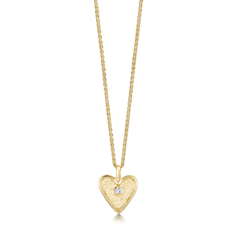 Secret Hearts Diamond Dress Pendant in 9ct Yellow Gold