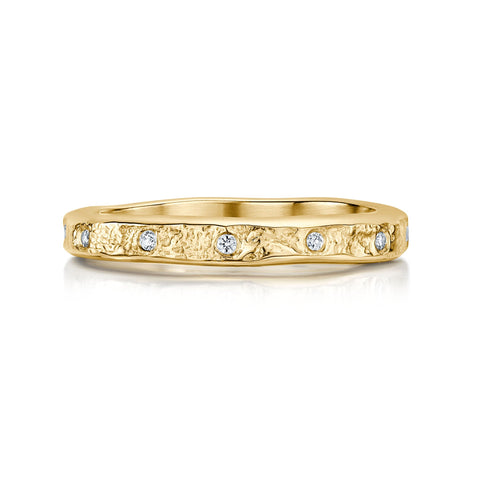 Matrix 12-Diamond Band in 9ct Yellow Gold by Sheila Fleet Jewellery