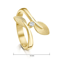Rowan Leaves Diamond Ring in 9ct Yellow Gold