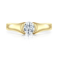 Venus 0.5ct Solitaire Diamond Ring in 9ct Yellow Gold by Sheila Fleet Jewellery