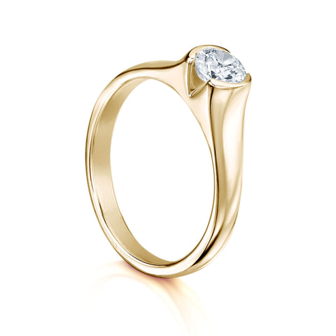 North Star 0.5ct Diamond Ring in 9ct Yellow Gold by Sheila Fleet Jewellery