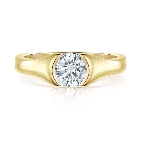 Venus 1.0ct Solitaire Diamond Ring in 9ct Yellow Gold by Sheila Fleet Jewellery