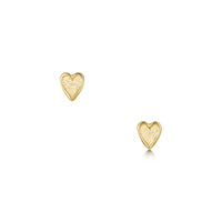 Secret Hearts Petite Stud Earrings in 9ct Yellow Gold