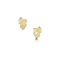 Rock Pool Small Stud Earrings in 9ct Yellow Gold by Sheila Fleet Jewellery