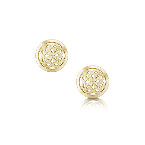 Maid of the Loch Stud Earrings in 9ct Yellow Gold by Sheila Fleet Jewellery
