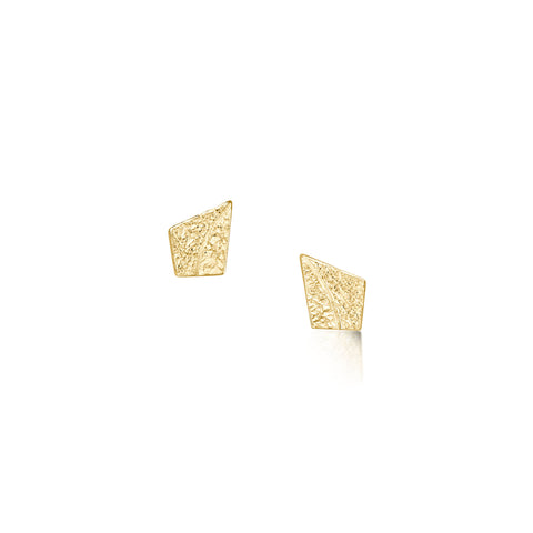 Standing Stones Petite Stud Earrings in 9ct Yellow Gold by Sheila Fleet Jewellery