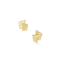 Standing Stones Petite Duo Stud Earrings in 9ct Yellow Gold by Sheila Fleet Jewellery