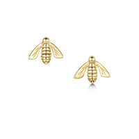 Honeybee Small Stud Earrings in 9ct Yellow Gold by Sheila Fleet Jewellery