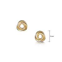 Reef Knot Stud Earrings in 9ct Yellow Gold by Sheila Fleet Jewellery
