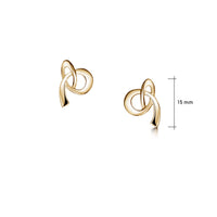 Tidal Stud Earrings in 9ct Yellow Gold by Sheila Fleet Jewellery