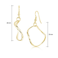 Tidal Medium Single Hoop Earrings in 9ct Yellow Gold by Sheila Fleet Jewellery