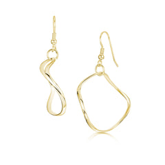 Tidal Medium Single Hoop Earrings in 9ct Yellow Gold by Sheila Fleet Jewellery