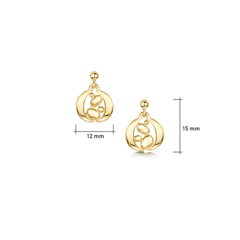 Captivate Small Drop Earrings in 9ct Yellow Gold