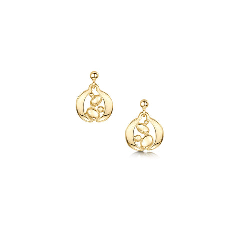 Captivate Small Drop Earrings in 9ct Yellow Gold by Sheila Fleet Jewellery