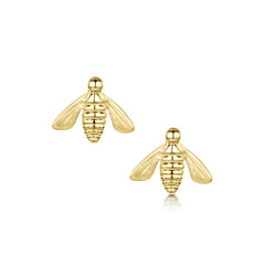 Honeybee Large Stud Earrings in 9ct Yellow Gold by Sheila Fleet Jewellery
