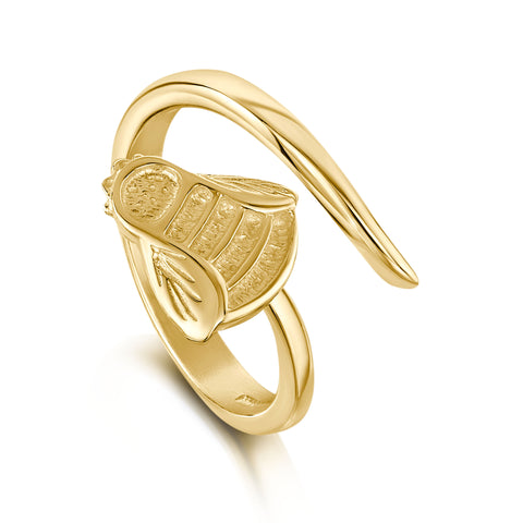 Bumblebee Ring in 9ct Yellow Gold by Sheila Fleet Jewellery