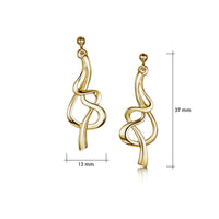 Tidal Dress Drop Earrings in 9ct Yellow Gold by Sheila Fleet Jewellery