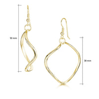 Tidal Large Single Hoop Earrings in 9ct Yellow Gold by Sheila Fleet Jewellery