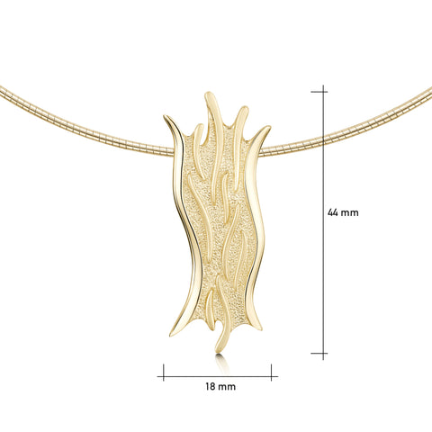 Sea Motion Dress Necklace in 9ct Yellow Gold