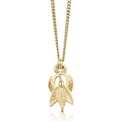 Single Snowdrop Petite Pendant Necklace in 9ct Yellow Gold