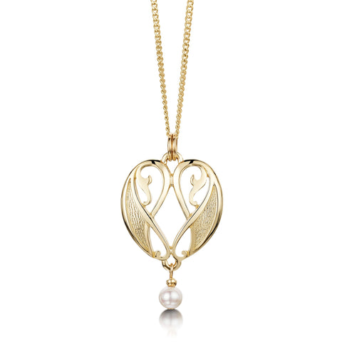 Mill Sands Petite Pearl Pendant in 9ct Yellow Gold
