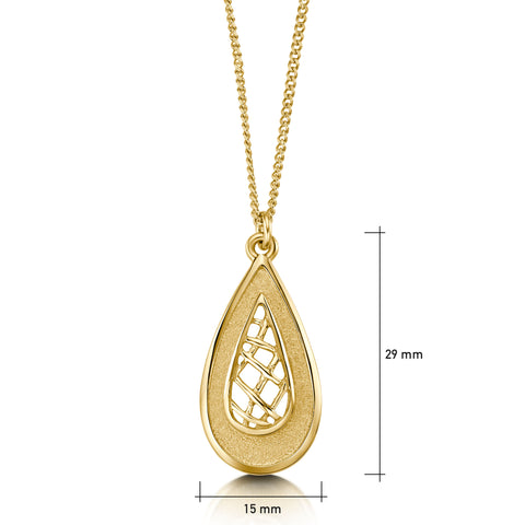 Tidal Treasures Small Pendant Necklace in 9ct Yellow Gold