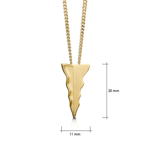 Lomond Reflections Small Pendant in 9ct Yellow Gold