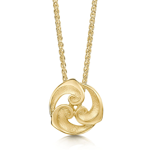 Breckon Pendant Necklace in 9ct Yellow Gold by Sheila Fleet Jewellery