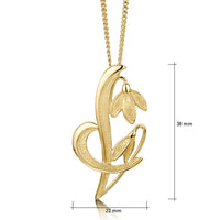 Snowdrop Pendant Necklace in 9ct Yellow Gold