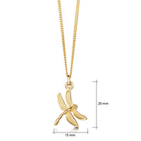 Dragonfly Pendant Necklace in 9ct Yellow Gold by Sheila Fleet Jewellery