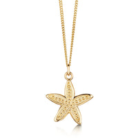 Starfish Small Pendant Necklace in 9ct Yellow Gold