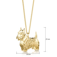 Scottie Dog Pendant in 9ct Yellow Gold by Sheila Fleet Jewellery