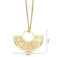 Runic Pendant Necklace in 9ct Yellow Gold by Sheila Fleet Jewellery
