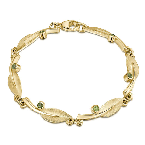 Rowan Peridot Bracelet in 9ct Yellow Gold