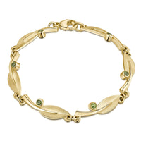 Rowan Peridot Bracelet in 9ct Yellow Gold