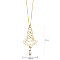 The Lover’s Knot Pearl Pendant in 9ct Yellow Gold by Sheila Fleet Jewellery