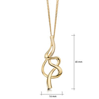 Tidal Pendant Necklace in 9ct Yellow Gold by Sheila Fleet Jewellery