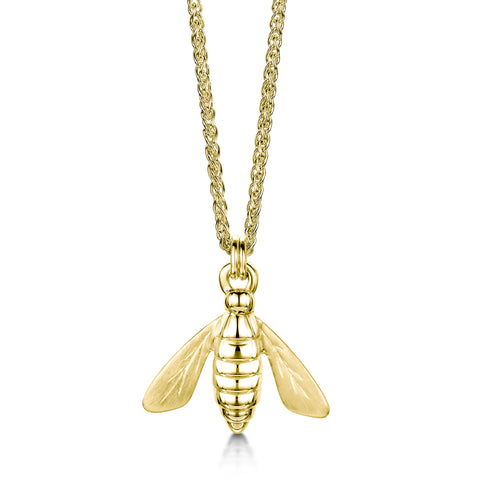 Honeybee Pendant in 9ct Yellow Gold by Sheila Fleet Jewellery