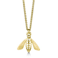 Honeybee Pendant in 9ct Yellow Gold by Sheila Fleet Jewellery