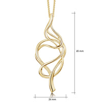 Tidal Occasion Pendant Necklace in 9ct Yellow Gold by Sheila Fleet Jewellery